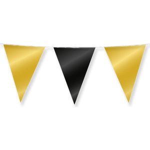 Party Flags foil - Gold and black