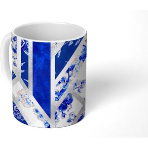Mok - Koffiemok - Design - Delfts blauw - Luxe - Mokken - 350 ML - Beker - Koffiemokken - Theemok