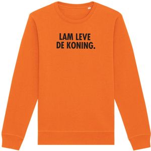 Sweater oranje - Lam leve de koning - S - soBAD. - Koningsdag - Unisex - Oranje - Voetbal - Nederland