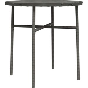 vidaXL - Salontafel - 45 - cm - poly - rattan - grijs