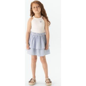 Sissy-Boy - Blauwe ruffle rok met strepen