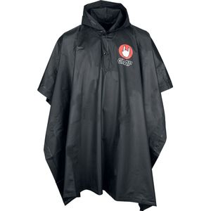 Large EMP Festival Poncho Poncho zwart Elastaan -