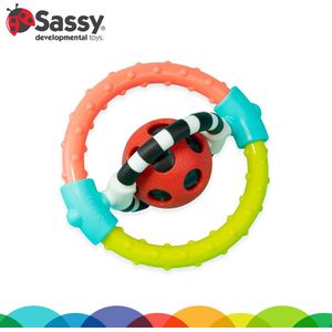 Sassy - Bijtspeelgoed Baby - Rammelaar - Ronddraaiende ring - Spin & Chew Flexible Ring Rattle