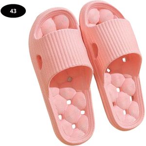 Livano Badslippers Dames & Heren - Comfortabel - Flip Flops - Sauna - Zomer - Roze - Maat 36.5