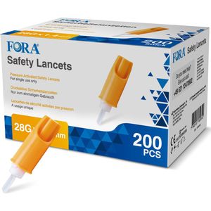 FORA Veiligheidslancetten - 28G (200 stuks)