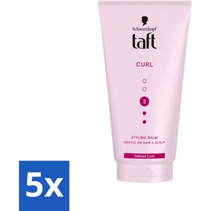 5 x Taft - Styling Balm Curl - Hold 3 - Gedefinieerde krullen - 150 ml - Shea Boter - Haarverzorging - Haarstyling