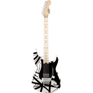 EVH Striped Series WBS White/Black Stripes - ST-Style elektrische gitaar