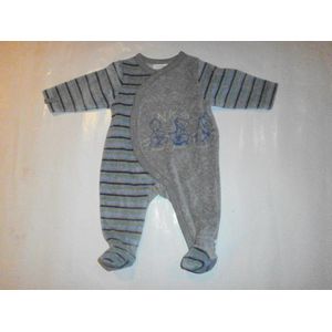 pyjama noukie's 6 maand 68cm jongen , grijst met streep