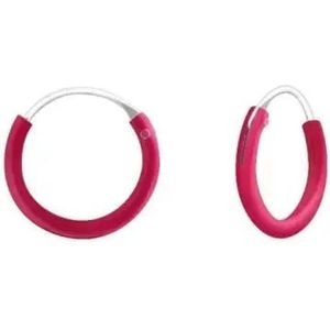 Aramat Jewels Oorringen - Kleurrijke Mini Oorringetjes 10mm met Emaille in Zilver - Zilver - Vrouwen - Kinderen - 10
