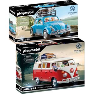 Volkswagen 2-delig set VW T1 campingbus + VW Kever