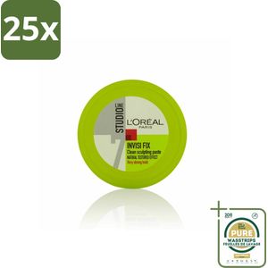 25 x L'Oréal Studio Line Invisi Fix Clean Sculpting Paste 75 ml - Grootverpakking - Haarkleur - Haartypen - Haartypen - Haartypen - Haartypen