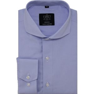 Vercate - Strijkvrij Overhemd - Paars / Lila - Slim Fit - Royal Oxford Katoen - Lange Mouw - Heren - Maat 44/XL