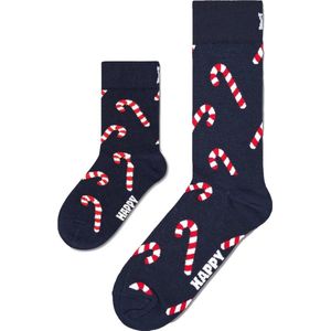 Matching sokken Candy Cane | Zo Vader Zo Zoon/Dochter kerstsokken | maat 41 - 46 en kind 0 - 12 maanden | blauw/rood