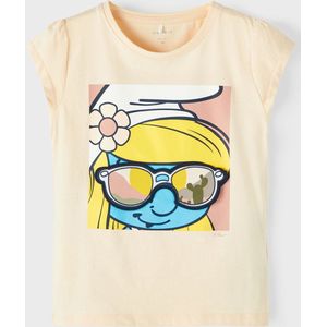 Name it - T-shirt Smurfin - Crème de pêche - NMFANI - Maat 104
