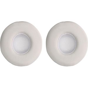 2x Oorkussens voor Hoofdtelefoon - Vervangende Earpads van Schapenleer - Compatibel met Beats Solo 2 en Solo 3 Wireless - Wit