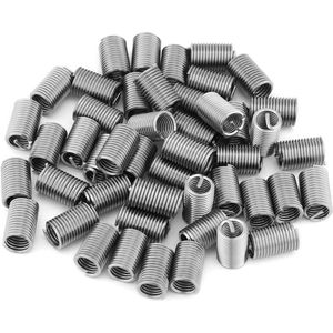 Draad Reparatie Insert 50 stks Roestvrij Staal SS304 Gerolde Draad Spiraalvormige Schroefdraad Inserts M6 x 1.0 x 3D Lengte - Hoogwaardige Kwaliteit - Direct Gebruik in - Content Nodig .