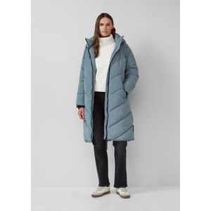 s.Oliver RED LABEL - Gewatteerde Lange Jas - Effen - Dames - Met Capuchon