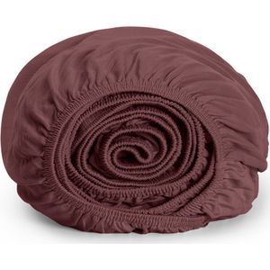 Yumeko kinderhoeslaken jersey evening roze 70x145x15 - Biologisch & ecologisch
