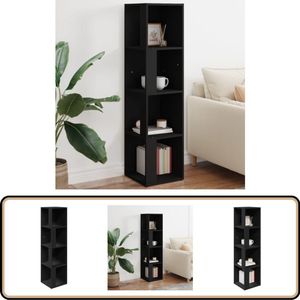 vidaXL Hoekkast - Zwart - 33x33x132 cm Hoekkast - Opbergkast - Tv-stand - Livingroom Furniture - Houten Kast