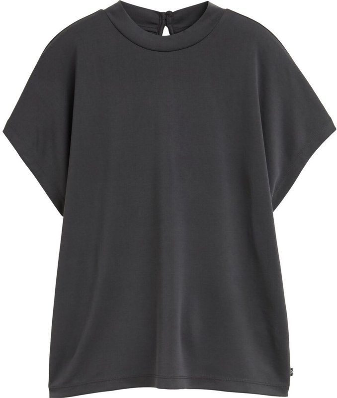 TOM TAILOR DENIM - Shirt - Zwart - Kwartmouw - Effen