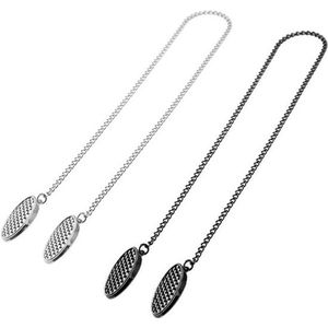 2 stuks - Servetketting met klemmetjes - servetketting - servetklemmen - servetklemmen met ketting - slabhouder - slabhouder volwassene - servetklemmen met koord - 50cm - legering