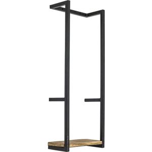 Wandrek voor Handdoeken - Industrieel Handdoekenrek Badkamer - Mangohout - 30 x 15 x 80 cm