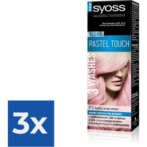 SYOSS Color Blond Pastel Touch P1 Pastel Rose Spray - 1 stuk - Voordeelverpakking 3 stuks