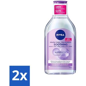 NIVEA - Micellair Water - Essentials Verzachtend - Gevoelige huid - Met Aminozuren & Dexpanthenol - Make-up Verwijderaar - 400 ml - Voordeelverpakking - 2 stuks