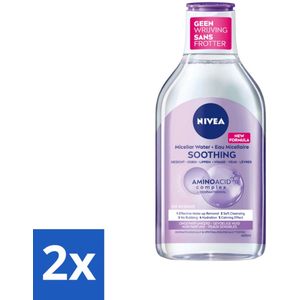 NIVEA - Micellair Water - Essentials Verzachtend - Gevoelige huid - Met Aminozuren & Dexpanthenol - Make-up Verwijderaar - 400 ml - Voordeelverpakking - 2 stuks