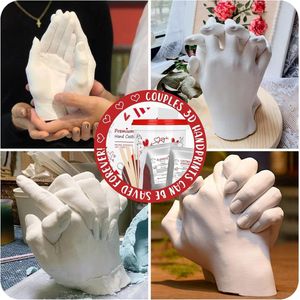 3D-handafdrukset voor koppels, gipsafdrukset voor doe-het-zelf handsculptuur, partners en koppels, cadeaus voor vrouwen en volwassenen, als huwelijkscadeau, jubileumcadeau, Valentijnsdag,