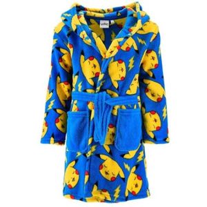 Pokémon Badjas - Blauw met Geel - Pokemon - Ochtendjas - Maat 116