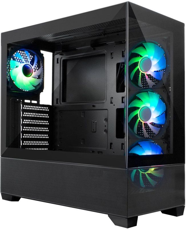 Coolbox - Ga250 Vision - PC-behuizing - Toren - Gehard Glas - RGB Verlichting
