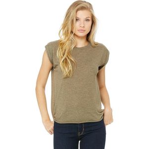 Fashion shirt basic olijf groen M