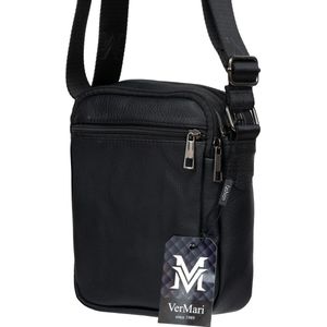 Kleine leren tas voor heren VerMari Forta Zwart