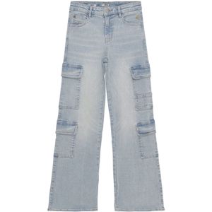 Indian Blue Jeans Cargo Jeans Wide Fit Jeans Meisjes - Broek - Lichtblauw - Maat 158