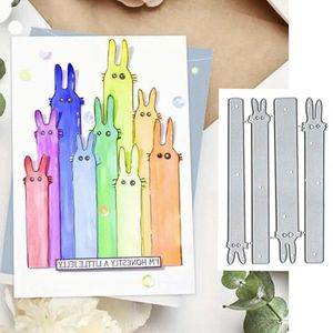 Leuke Konijn Kat Hond Dier Metalen Die Cuts - Set van 4 Stuks