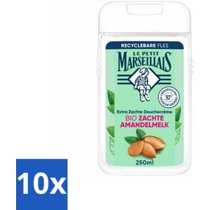 Le Petit Marseillais – Douchecrème – Zoete Amandel – Hydraterend – 250 ml - Bulkverpakking - 10 stuks