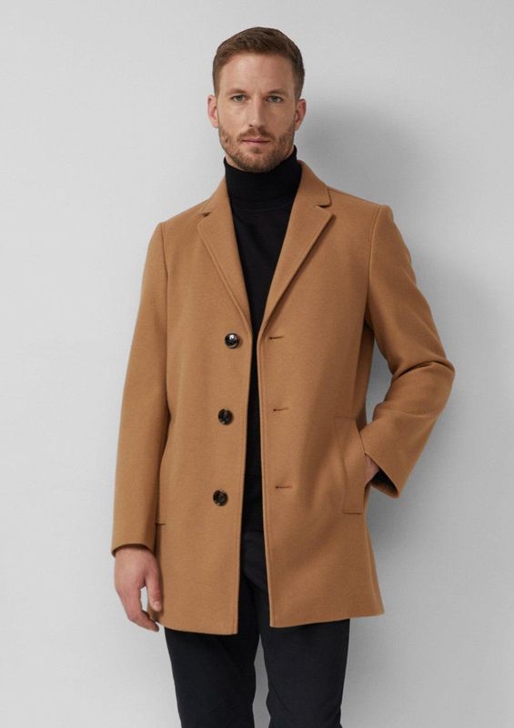 s.Oliver - Outdoor-Mantel - Stretchwol - Lichtgewicht - Lang Silhouet