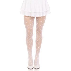 Leg Avenue - Love Struck Heart Net panty - Wit