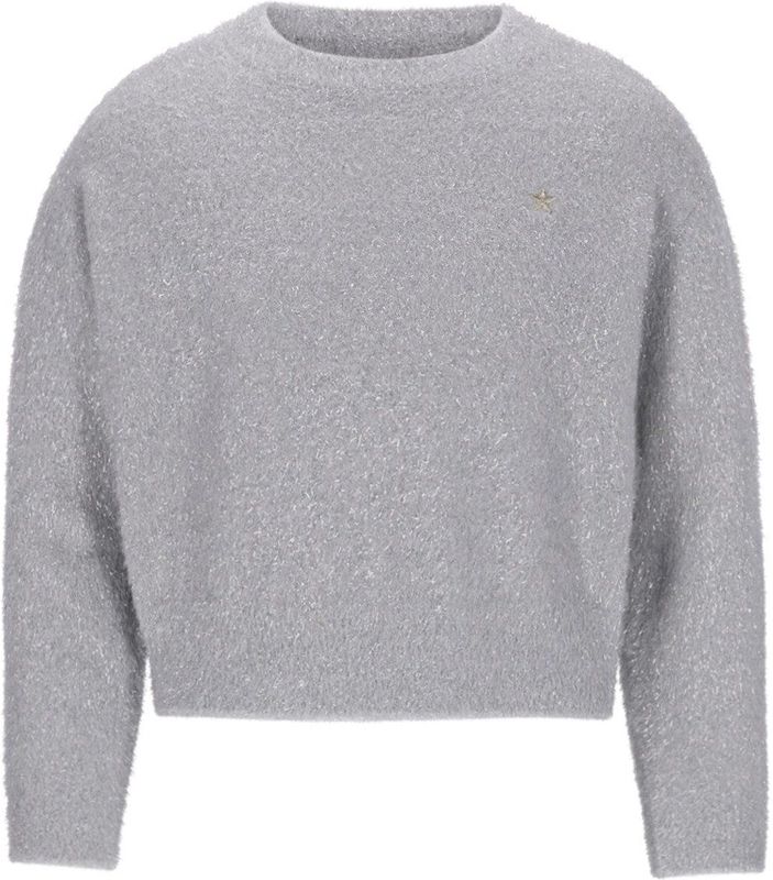 Like Flo - Do Flo girls hairy glittter knit - Silver - Maat 104