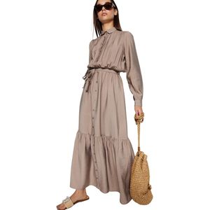 Trendyol Zalmkleurige Overhemdkraag Hijabjurk