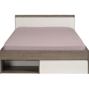 Parisot tweepersoonsbed Most Grijs - 140x200 - compleet met bedbodem en matras