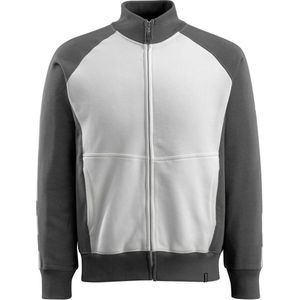 Mascot Unique Sweatshirt met rits 50565-963 - wit/donkerantraciet - S
