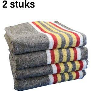 Verhuisdekens Rood - 2 Stuks - Professionele kwaliteit - 150 x 200 cm - Wit/Geel/Rood - Handig voor Verhuizen/Opslag/Afdekken - 2 stuks