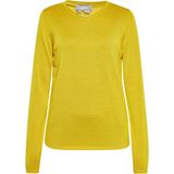 Usha - Trui - Limoen - V-hals - Lange Mouw