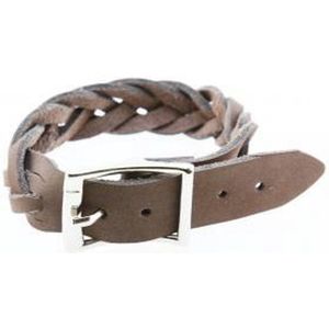 Behave Armband riemsluiting bruin imitatieleer 18 cm