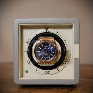 Horlogerieshop.nl | Watch Winder Grijs/Ivoor 1 Horloge Leanschi