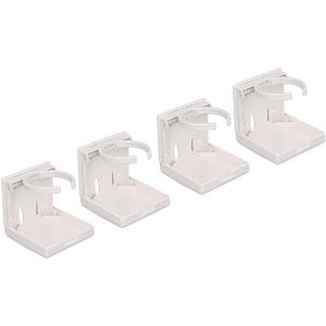 4 Stks Plastic Auto Bekerhouder, Verstelbare Opvouwbare Bekerhouder voor Auto's Vrachtwagens Auto's Boten Accessoires (Wit)
