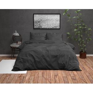 Zensation - Dekbedovertrekset Axel - Zwart - 220 cm x 240 cm - Bamboe Stof