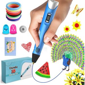 Enzoda 3D Pen - 3D Pen XL Starterspakket Blauw & Roze - 3D Pennen Tekenset - Educatief Speelgoed voor Kinderen & Volwassenen - Met Vullingen - Tekenboekje - Adapter - NL Handleiding - 2025 Model